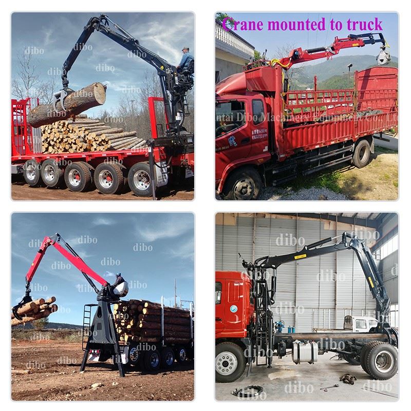 different stand position of truck mounted crane